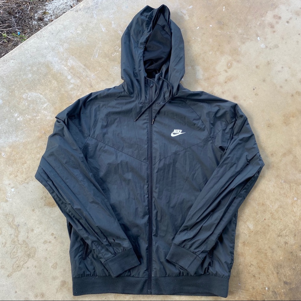 All black nike windbreaker jacket